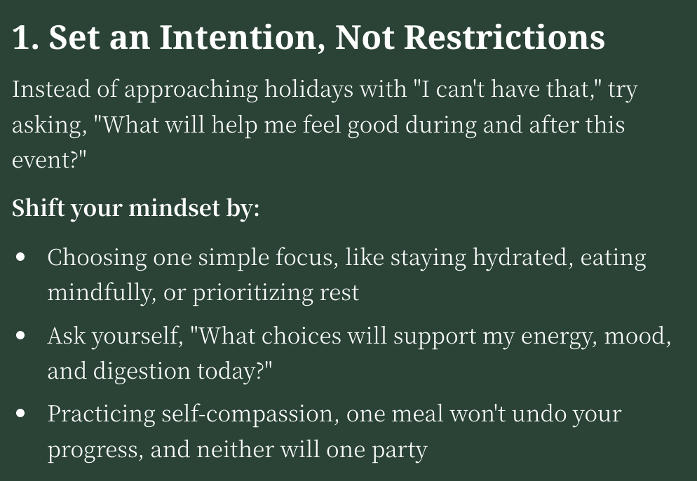 navigating holidays and social events while honoring your goals