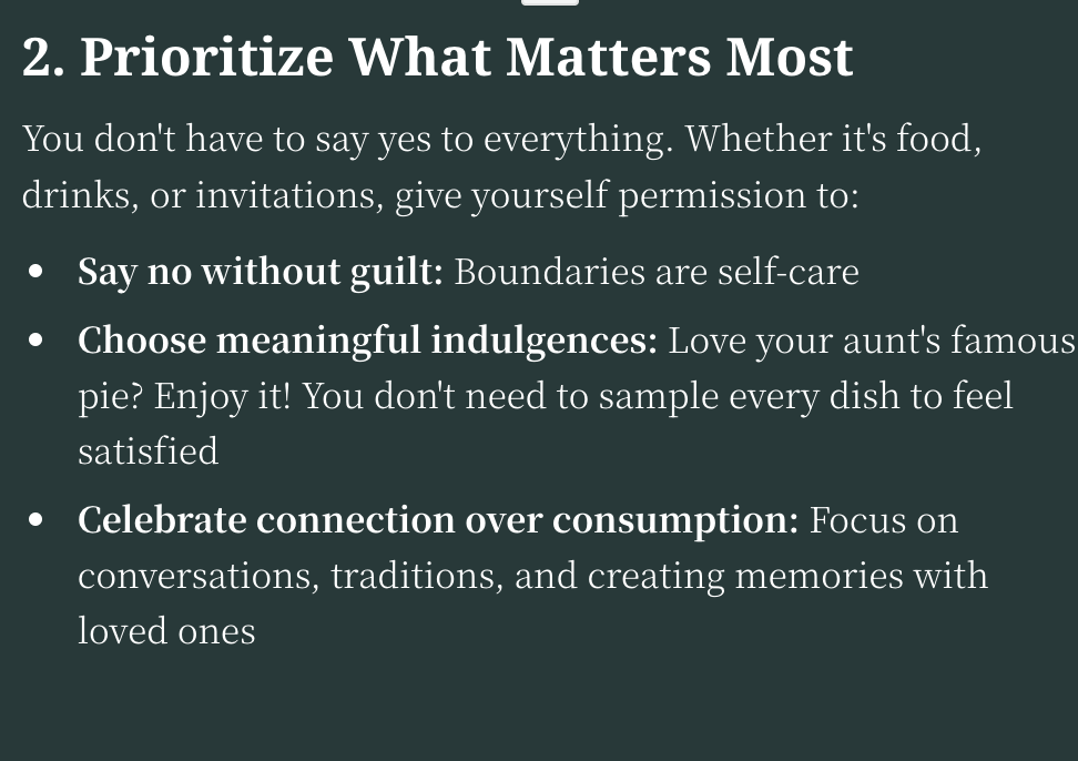 navigating holidays and social events while honoring your goals