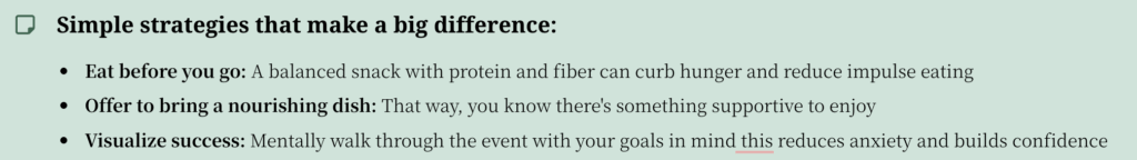 navigating holidays and social events while honoring your goals